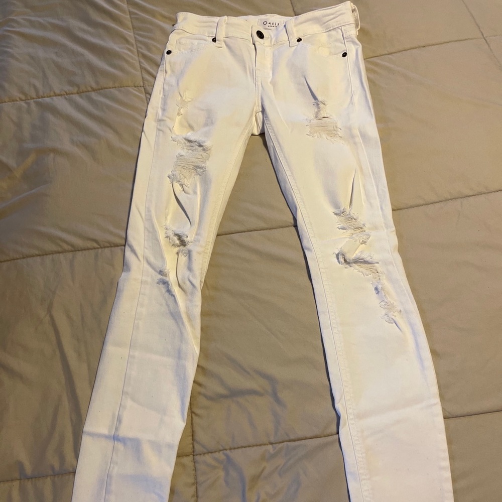 Ripped White Skinny Jeans